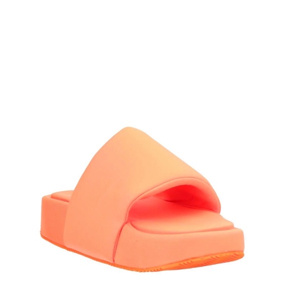 Y-3 Yohji Yamamoto & Adidas women’s neon orange sandals - Picture 3 of 9